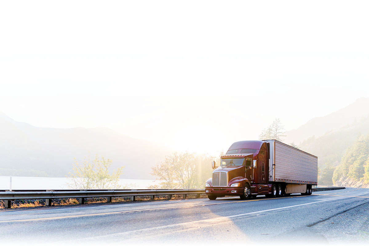 Commercial truck on highway